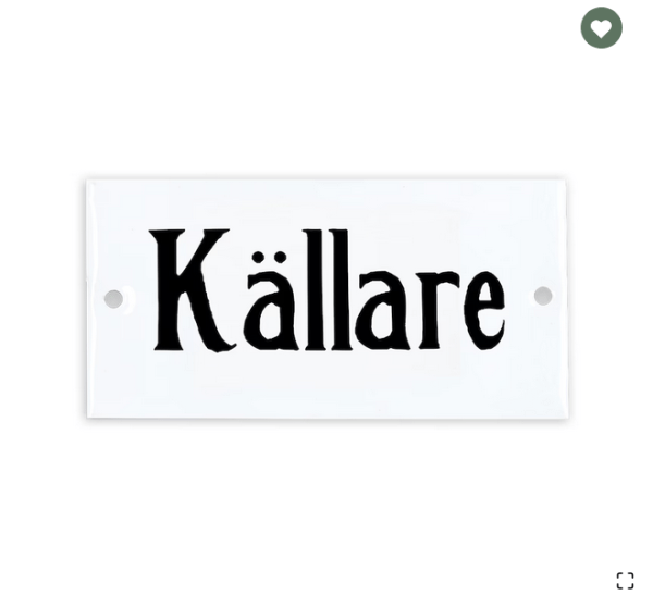 Schild Källare (Keller)