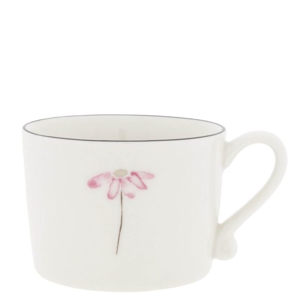 Tasse/Cup White /Rose Flower 10x8x7cm