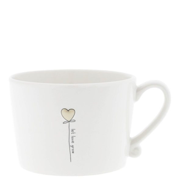 Tasse/Cup White/let love grow 10x8x7cm