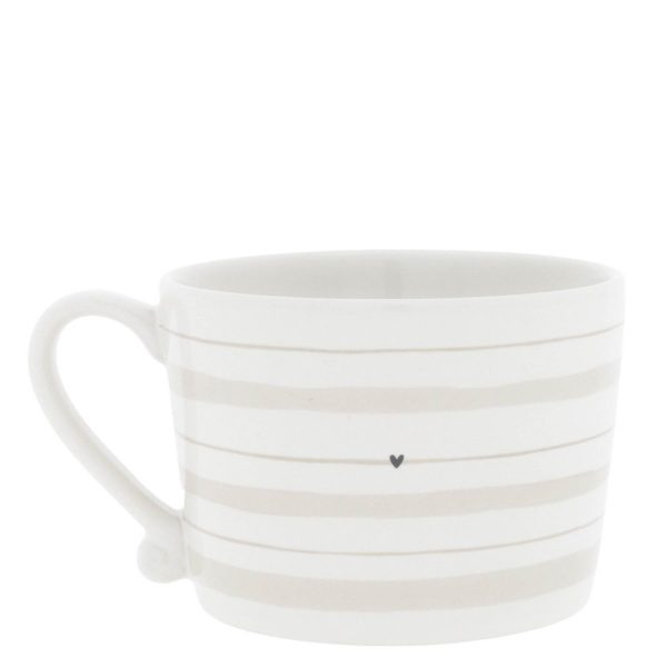 Tasse/Cup White/Watercolour Natural Stripes10x8x7cm – Bild 2