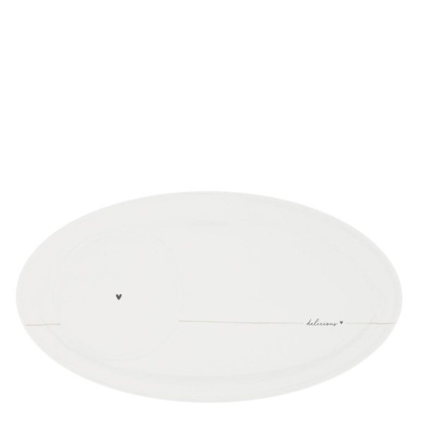 ovaler Teller/Oval Plate White/Delicious 25,5x14,5cm