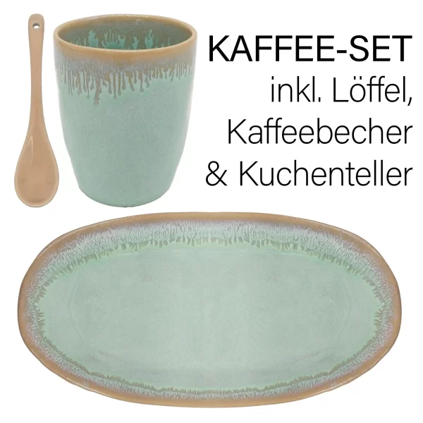 Kaffeeset türkis 3 tlg. – Bild 5