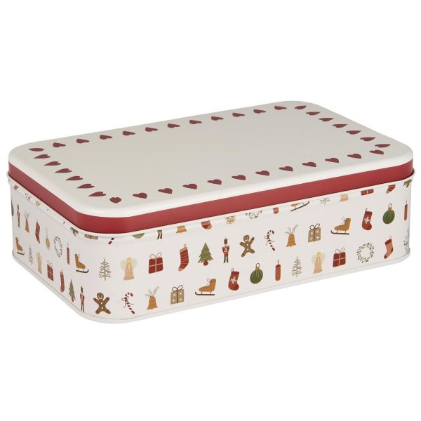 Dose mit Weihnachtsmotiven My Nostalgic Christmas flach viereckig