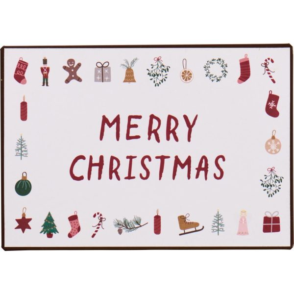 Metallschild Merry Christmas