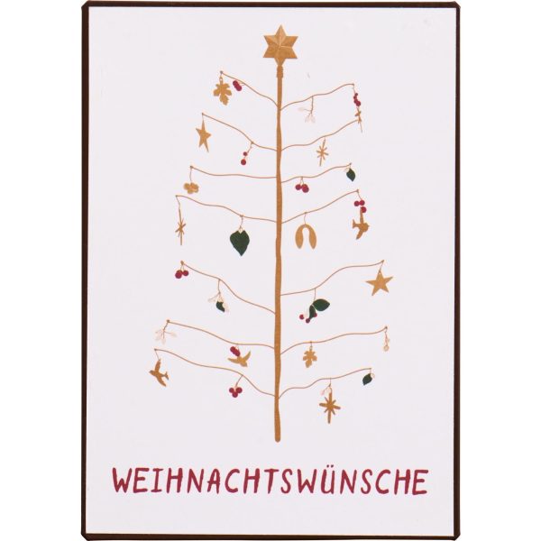 Metallschild Weihnachtswünsche