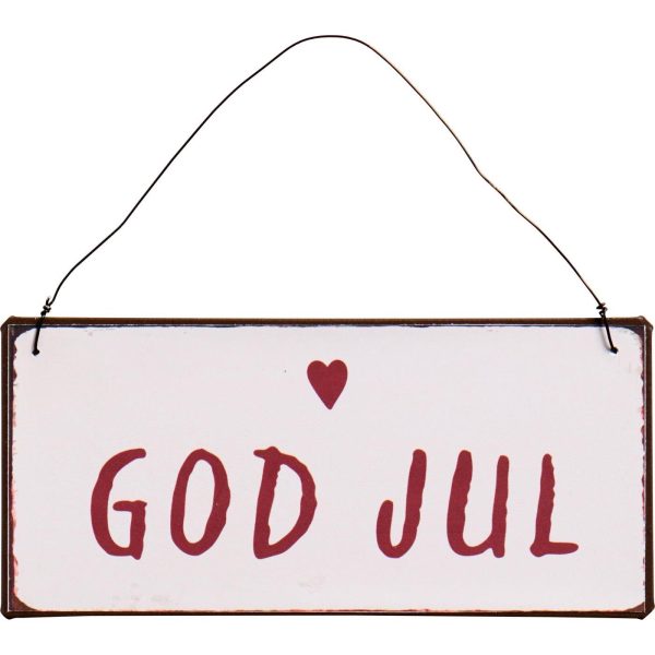 Metallschild God Jul