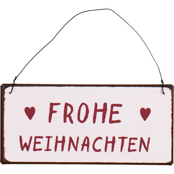 Metallschild Frohe Weihnachten