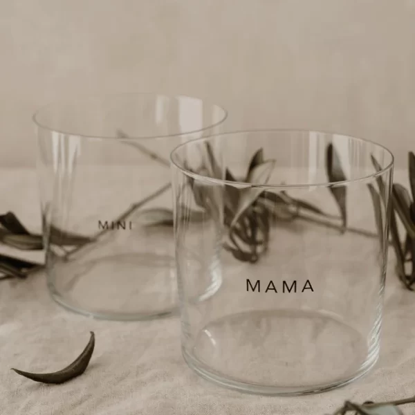 Trinkglas im 2er Set oder einzeln Mama & Mini – Bild 3