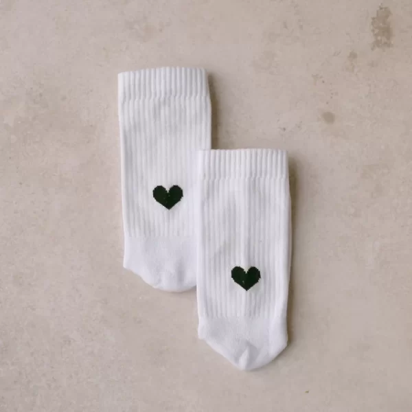 Socken Herz weiß Größe 35-38 – Bild 2