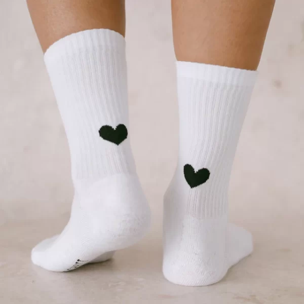 Socken Herz weiß Größe 35-38