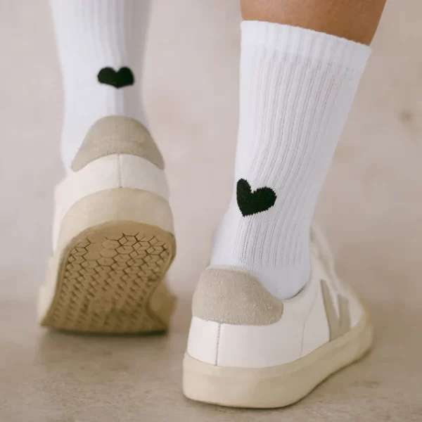 Socken Herz weiß Größe 35-38 – Bild 3