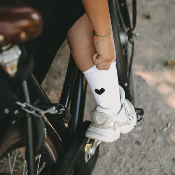 Socken Herz weiß Größe 35-38 – Bild 5