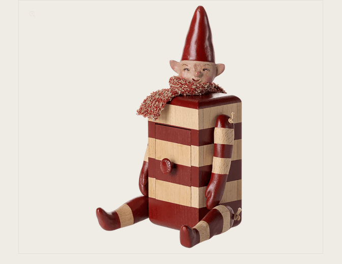 Elf mit Schublade - rot