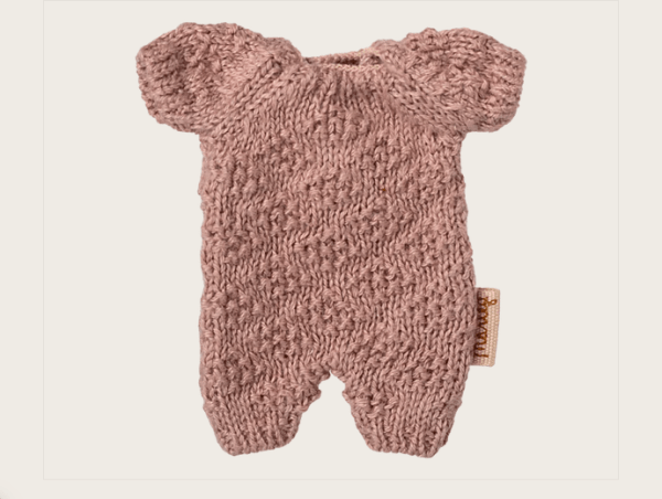 Strickanzug, Mikro - 3 ass. rosa, heather oder blau