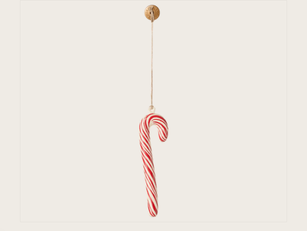 Metall Ornament, Zuckerstange, Groß -Gestreift