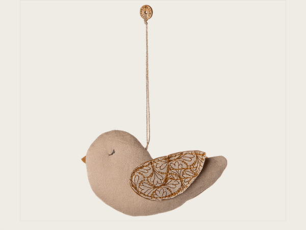 Stoff Ornament Vogel 3 ass.