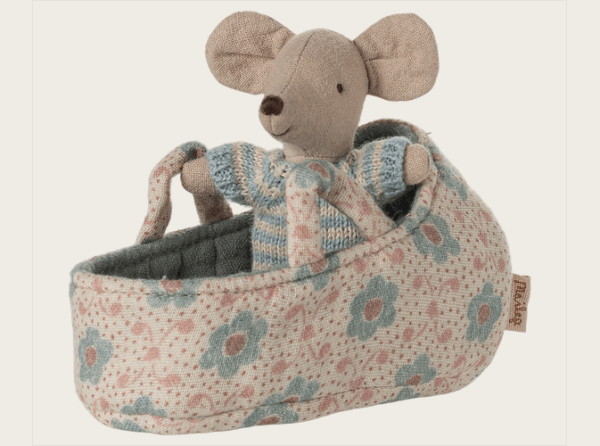 Babymaus in Tragetasche - rose + blau – Bild 7