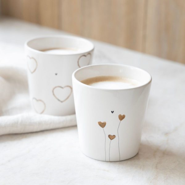 Becher "Hearts in Bloom" – Weiß – Bild 2