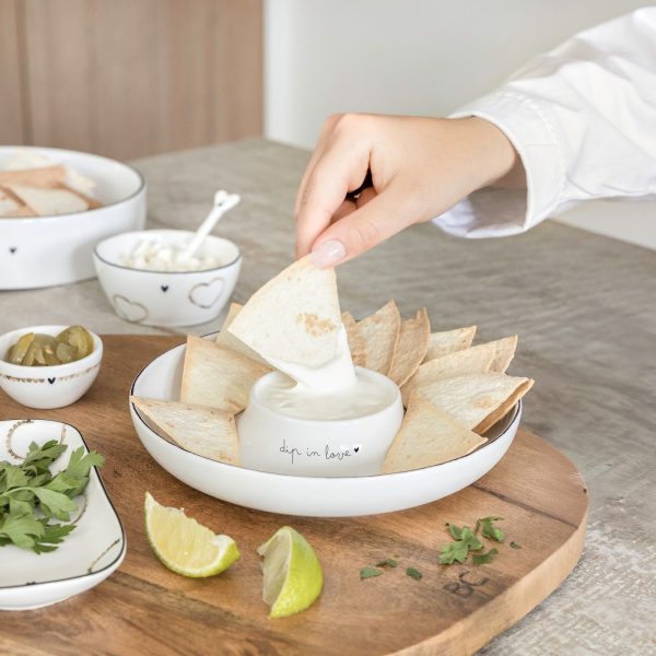 Tapas-Schale "Dip in Love" – Weiß – Bild 2