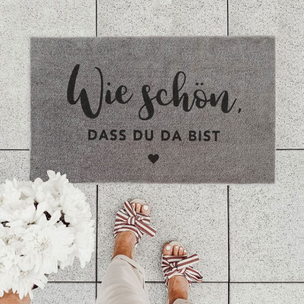 Waschbare Fußmatte "Wie schön"