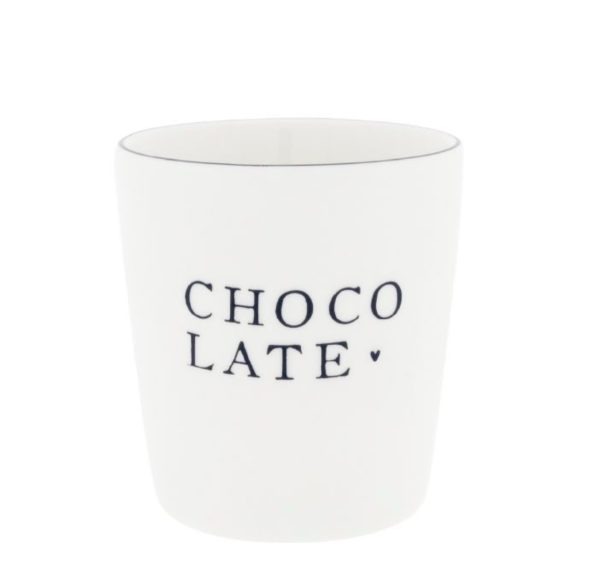 Becher XL White natural shape Chocolate