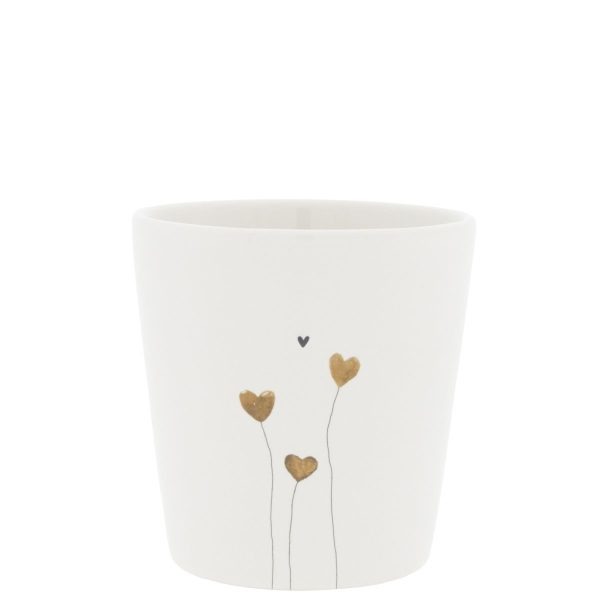 Becher "Hearts in Bloom" – Weiß
