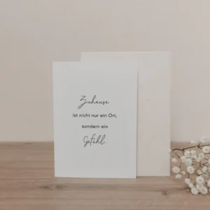 Klappkarte Zuhause von Eulenschnitt