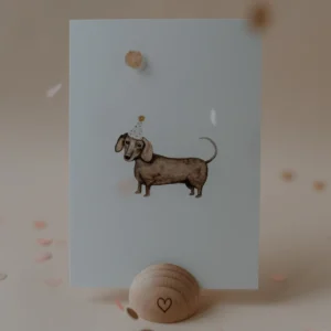 Aquarellkarte Dachshund von Eulenschnitt