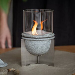 Schmelzfeuer Indoor Granicium M mit Windlichtaufsatz