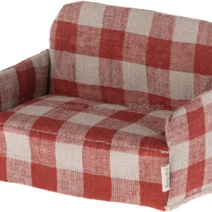 Miniatur Couch Maus  – Rot kariert