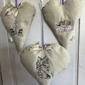 Lavendelherzen, verschiedene Designs