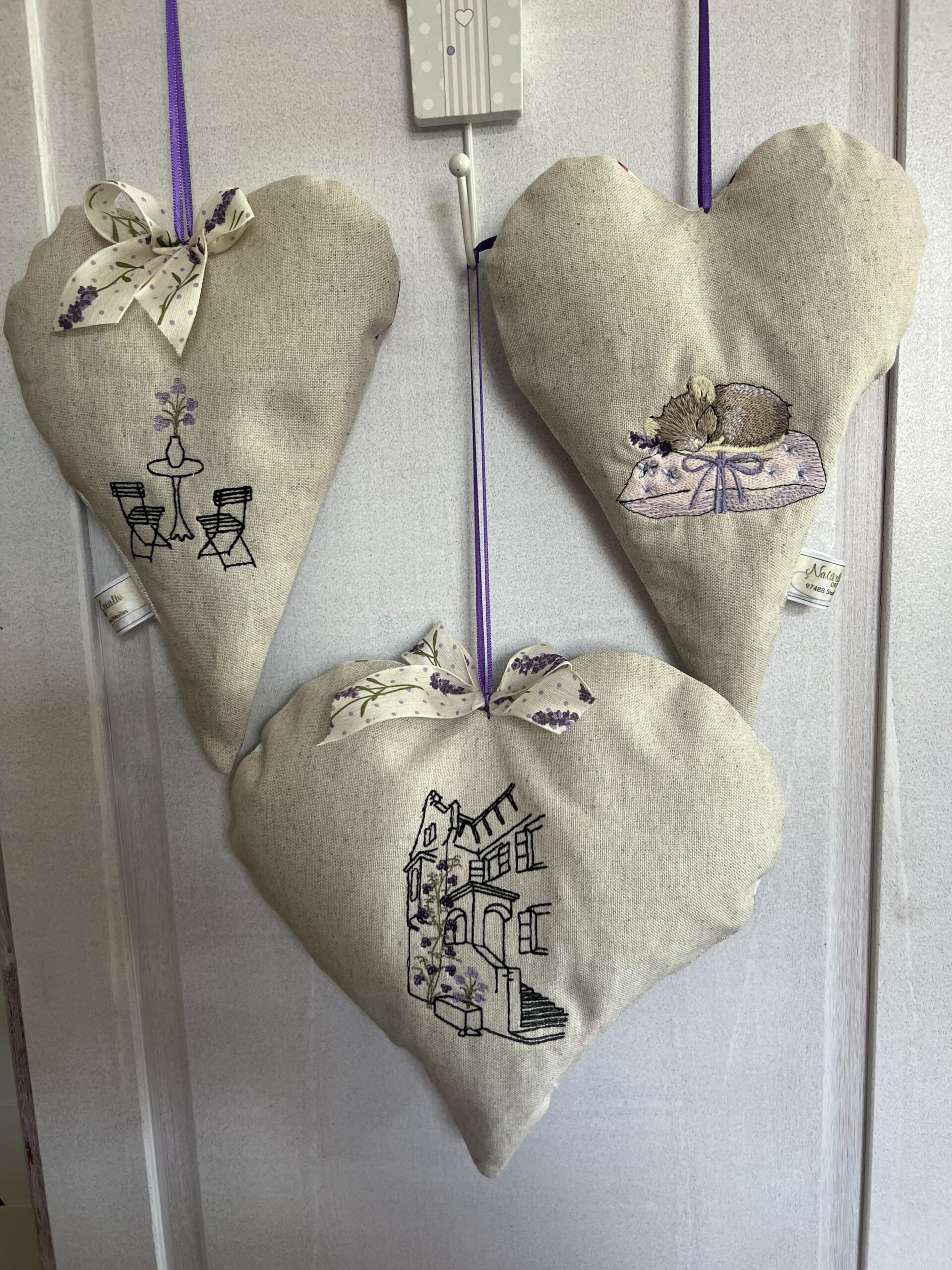 Lavendelherzen, verschiedene Designs
