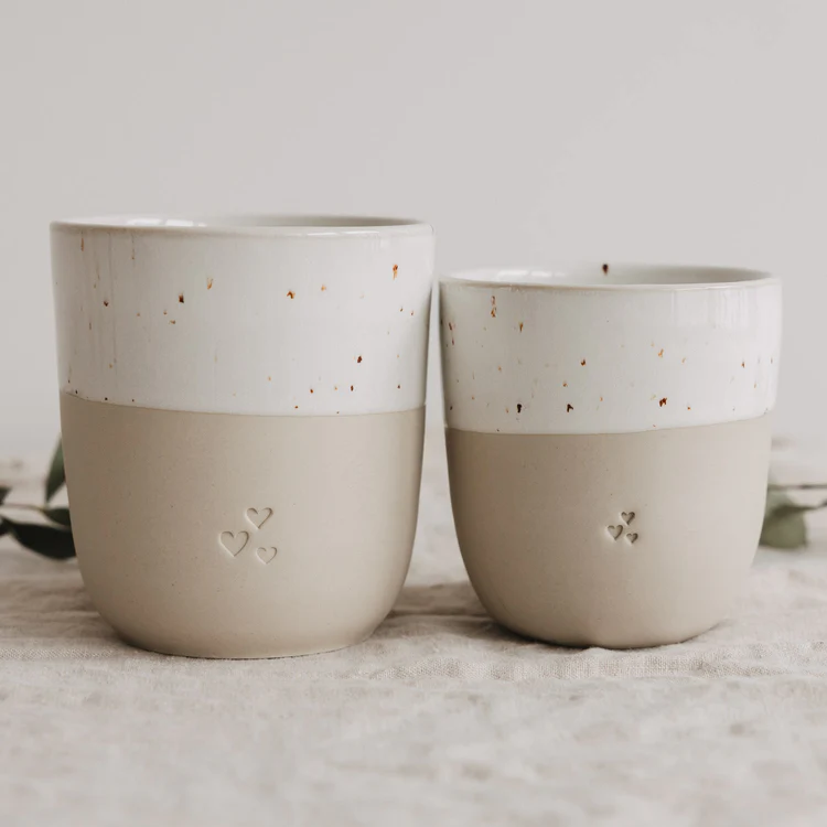 Eulenschnitt kleiner Becher „Kleine Herzen“. – Bild 6
