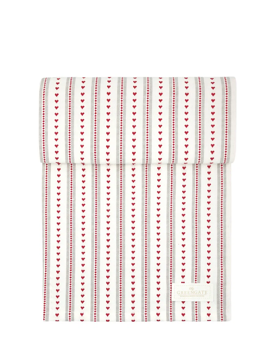 GreenGate Tischläufer Esther red aus Baumwolle