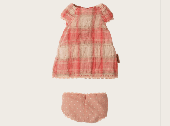 Maileg Kleid für Teddy Junior in der Farbe Koralle