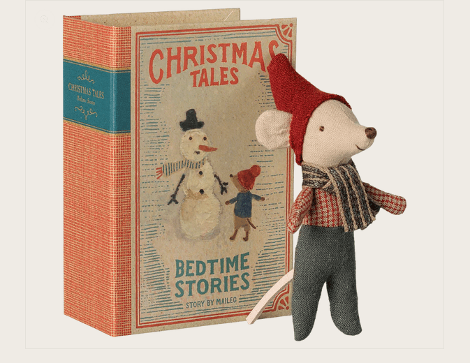 Maileg Weihnachtsmaus Baby im Buch