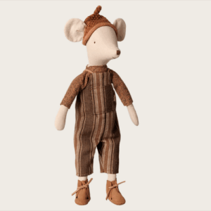 Maileg Medium Maus in Latzhose und Pullover