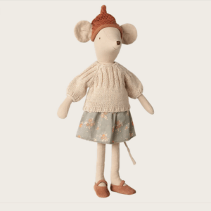 Maileg Medium Maus mit Rock und Pullover
