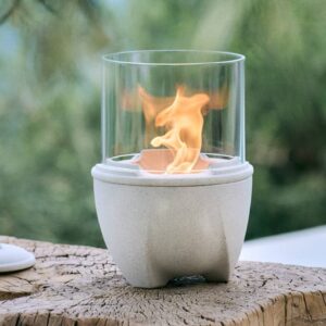 Denk Keramik Schmelzfeuer Outdoor Albicium mit Lichtglas-Aufsatz