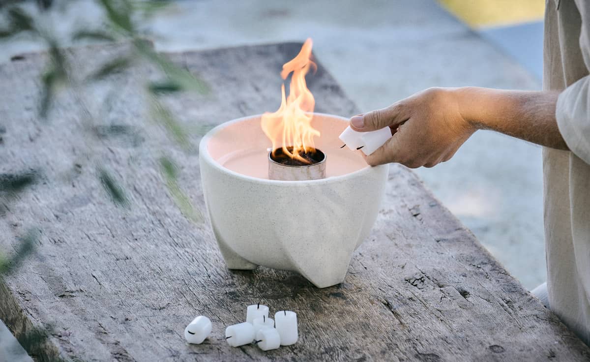 Denk Keramik Schmelzfeuer Outdoor Albicium mit Lichtglas-Aufsatz – Bild 3