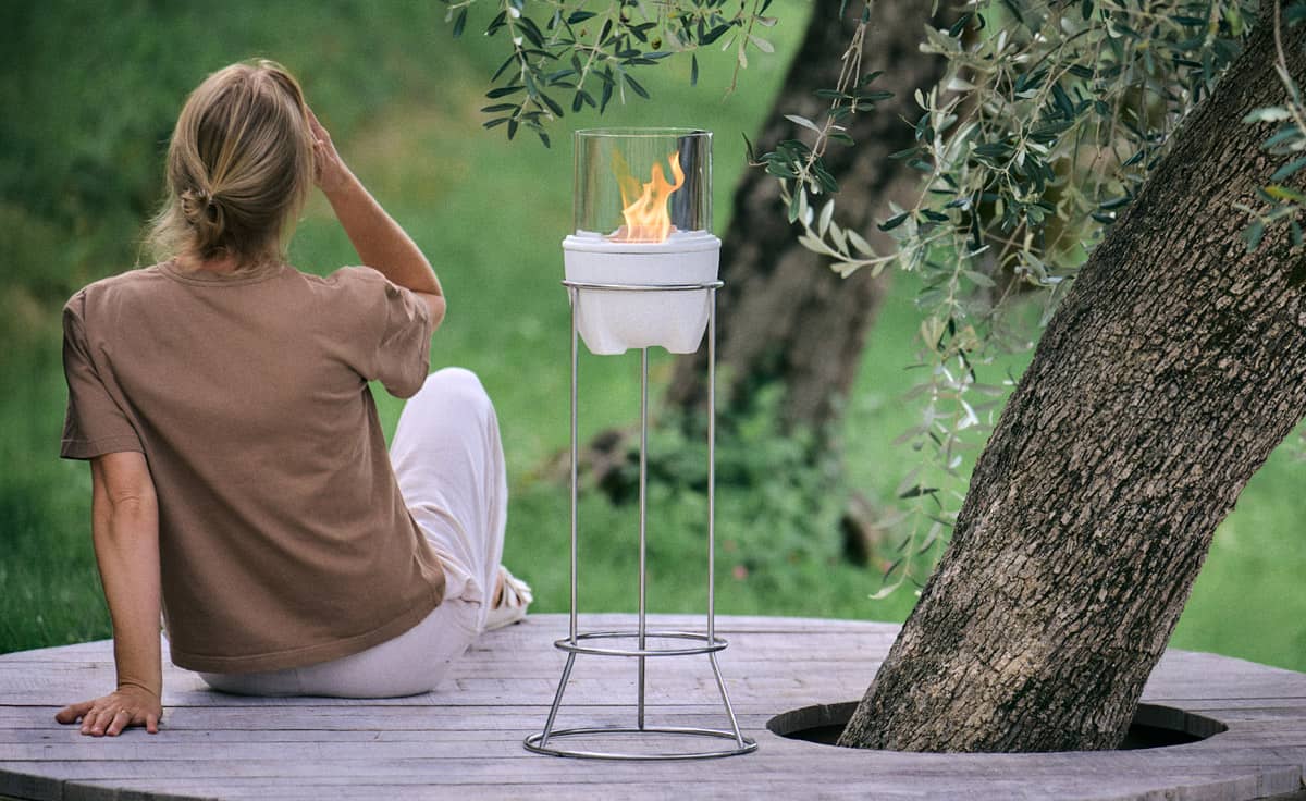 Denk Keramik Schmelzfeuer Outdoor Albicium mit Lichtglas-Aufsatz – Bild 4