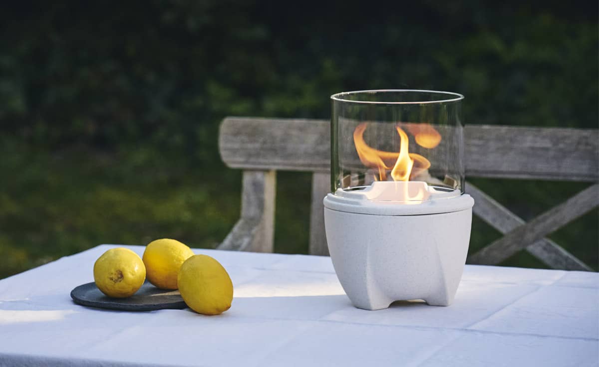 Denk Keramik Schmelzfeuer Outdoor Albicium mit Lichtglas-Aufsatz – Bild 5