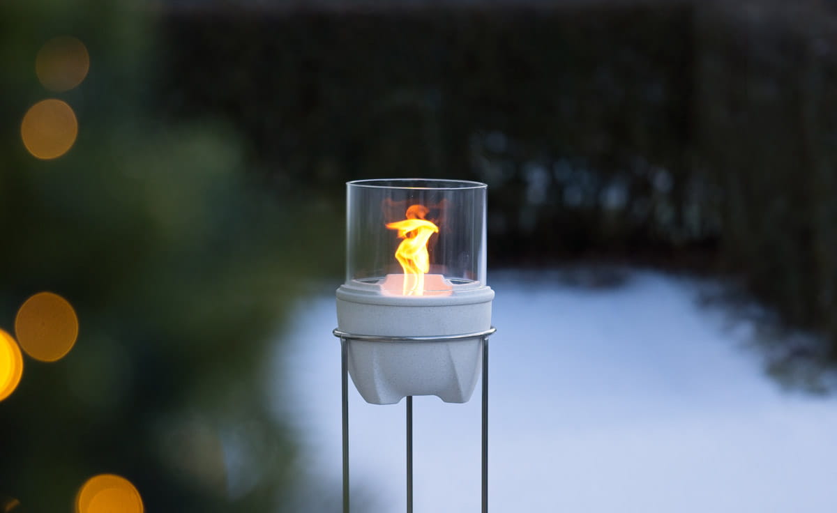 Denk Keramik Schmelzfeuer Outdoor Albicium mit Lichtglas-Aufsatz – Bild 6